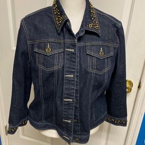 Ruby Rd denim/metallic jacket. Size 14P